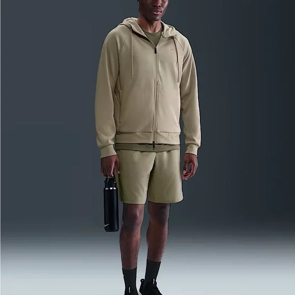 NWT Nike Primary Fleece Dri-FIT UV Full-Zip Performance Hoodie Desert Khaki 3XL - Picture 1 of 8